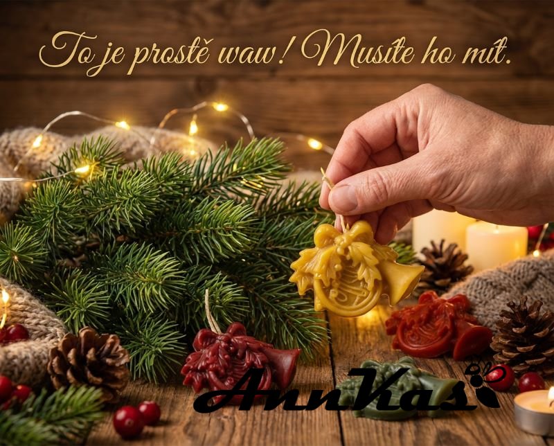 Ozdoba ze včelího vosku lesní roh zdobený