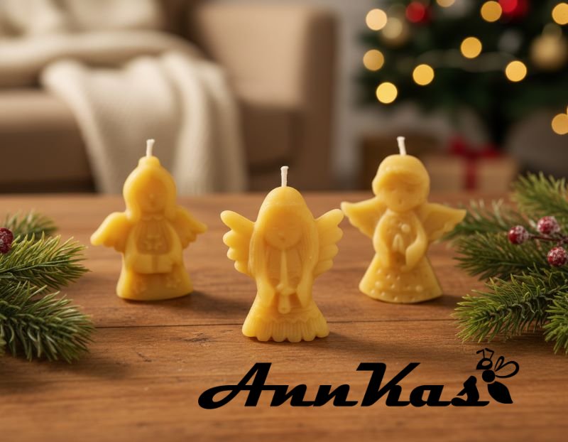 Sada ozdob ze včelího vosku staročeští andělé