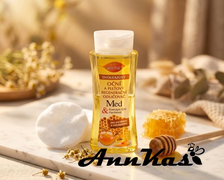 Dvoufázový oční a pleťový odličovač - regenerační med + Q10
