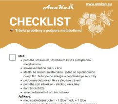 CHECKLIST -  Trávící problémy a podpora metabolismu