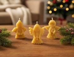 Sada ozdob ze včelího vosku staročeští andělé