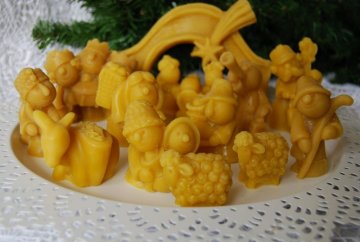 Svíčky ze včelího vosku - Betlémy a Vánoce - Šířka svíčky - Méně než 7 cm