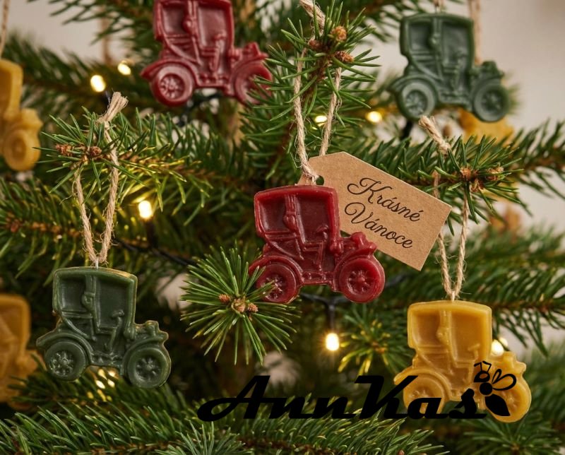 Ozdoba ze včelího vosku auto