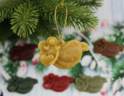 Ozdoba ze včelího vosku andělka srdce 3