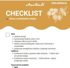 CHECKLIST -  Únava a nedostatek energie