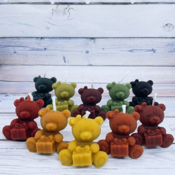 Svíčky ze včelího vosku - zvířátka - Výška svíčky - 10 – 11,9 cm