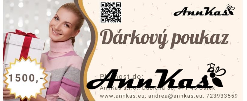 Dárkový poukaz pro ženu - Dárkový poukaz: 1.500,-