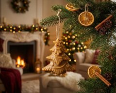 Ozdoba ze včelího vosku stromeček zdobený