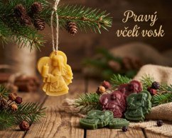 Ozdoba ze včelího vosku anděl svíčka