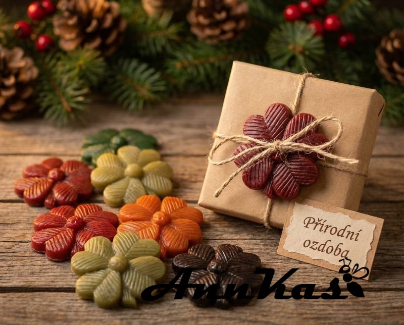 Ozdoba ze včelího vosku čtyřlístek