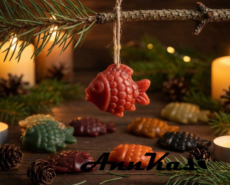 Ozdoba ze včelího vosku kapr