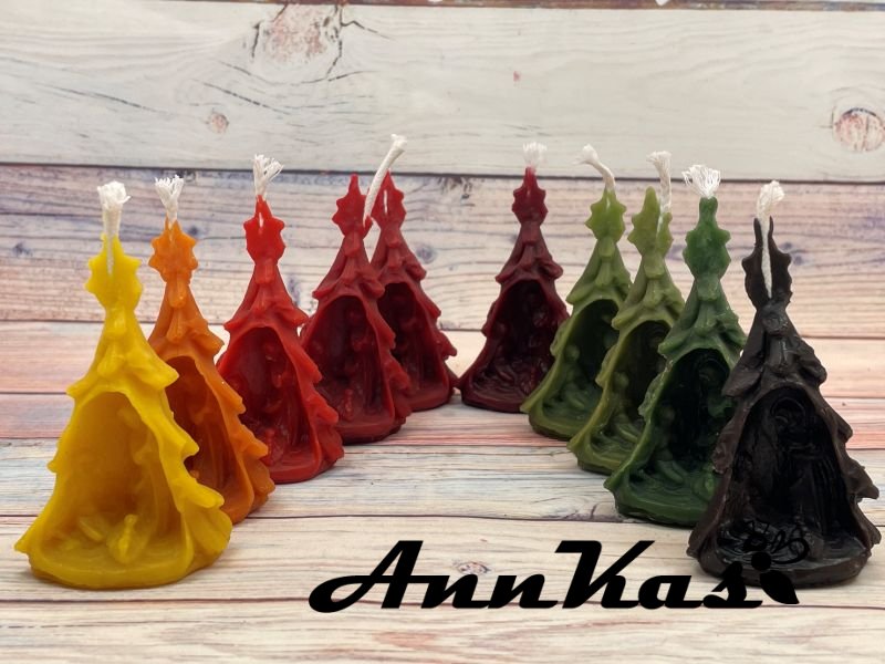 Svíčka ze včelího vosku stromeček Betlém