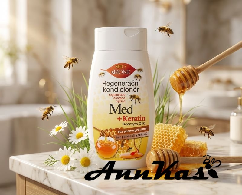 Regenerační kondicionér med, keratin + Q10