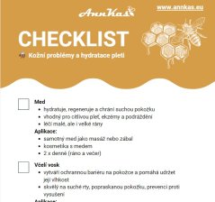 CHECKLIST -  Kožní problémy a hydratace pleti