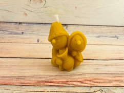 Svíčka ze včelího vosku babka a dědek