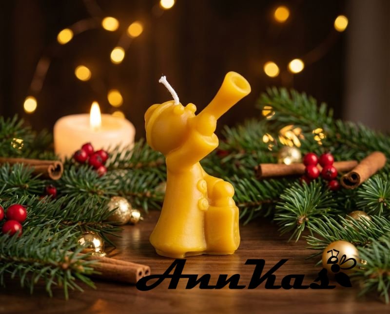 Svíčka ze včelího vosku ponocný