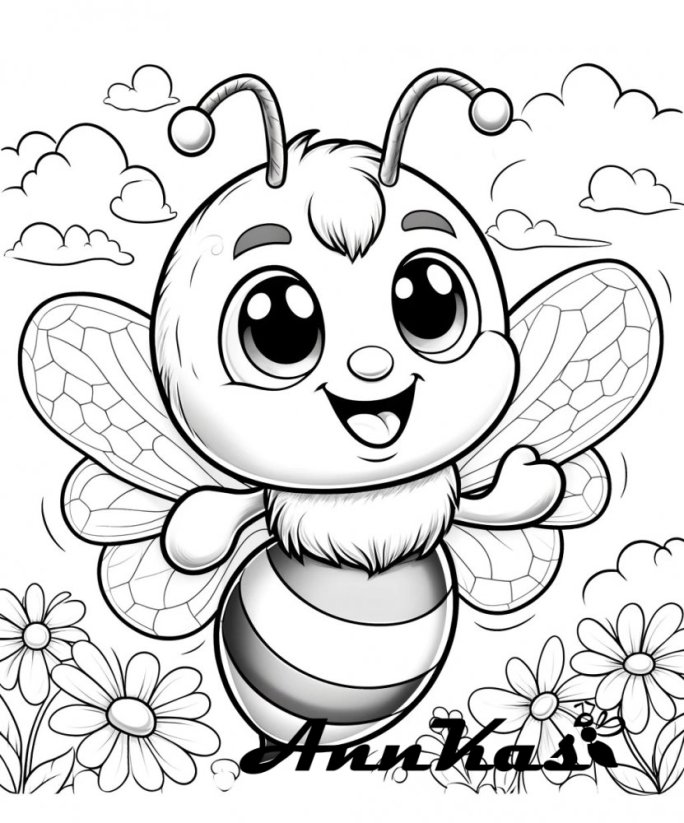 Veselé včelí omalovánky ZDARMA
