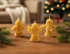 Sada ozdob ze včelího vosku staročeští andělé