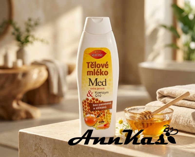 Tělové mléko med + Q10