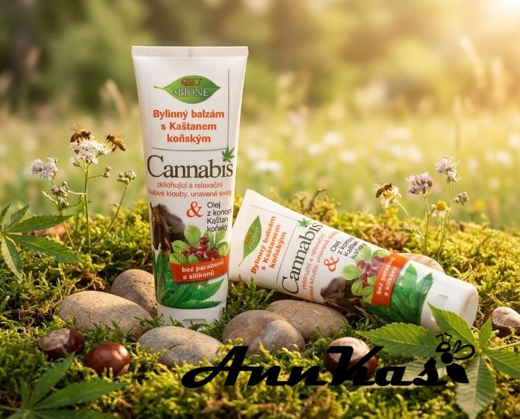 Bylinný balzám s Kaštanem koňským Q10 + Cannabis