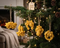 Sada ozdob ze včelího vosku zdobená pětka