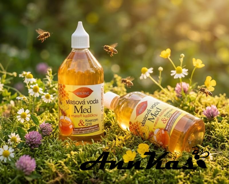 Vlasová voda med + Q10